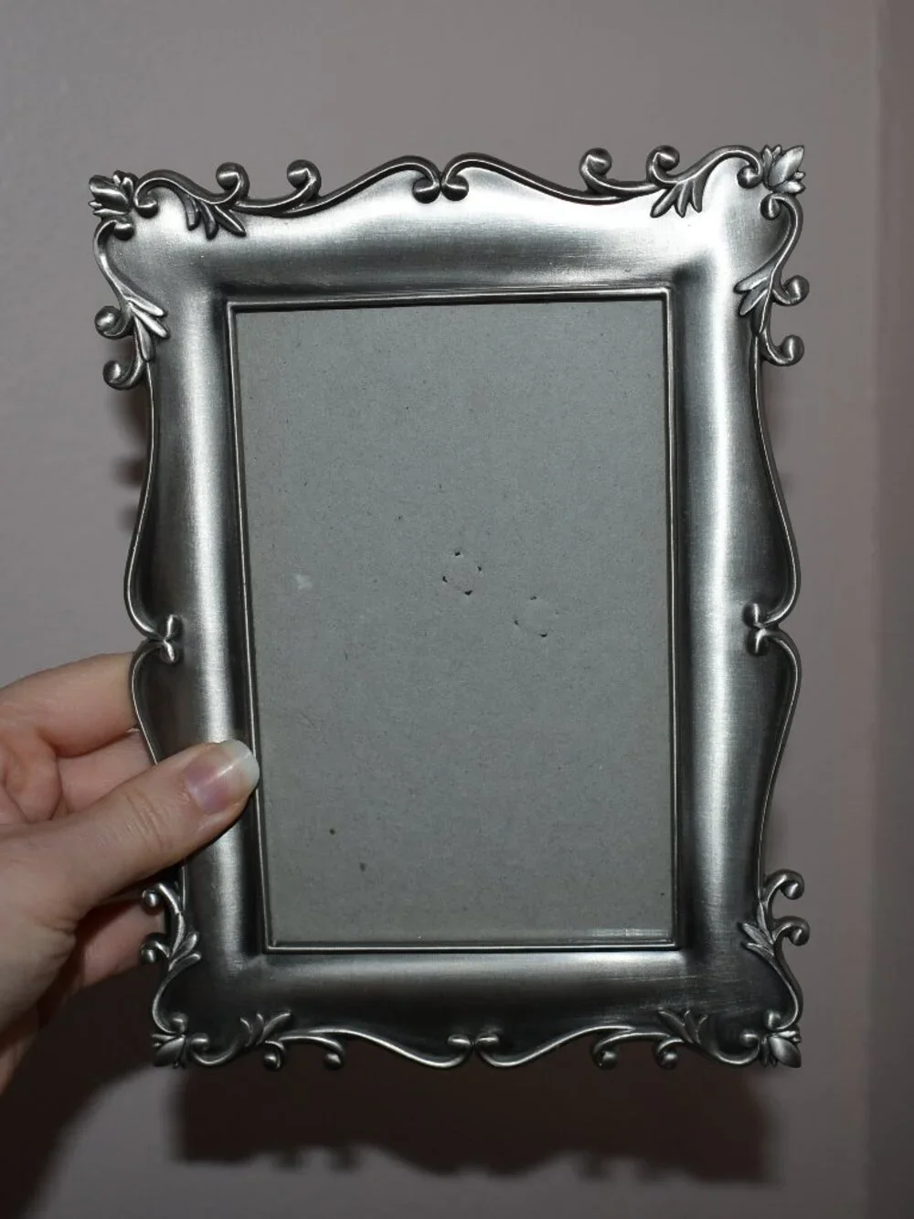 Vintage Barnes Of Boston Victorian Gothic Silver Pewter Ornate Picture Frame